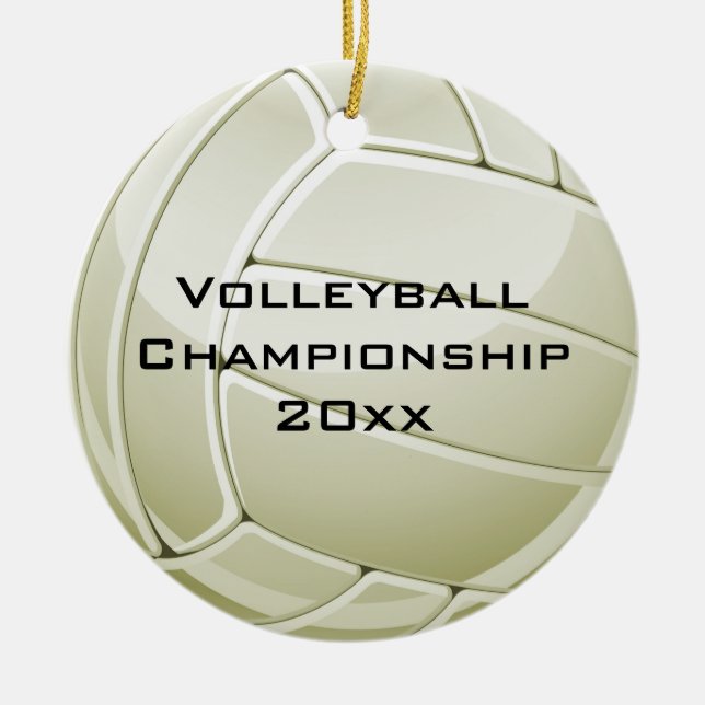 Volleyball Design Round Ornament (Front)