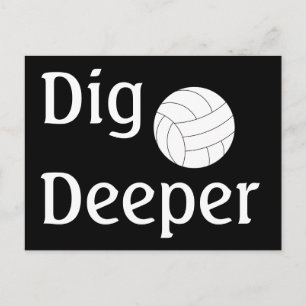 Volleyball Dig It Postcard