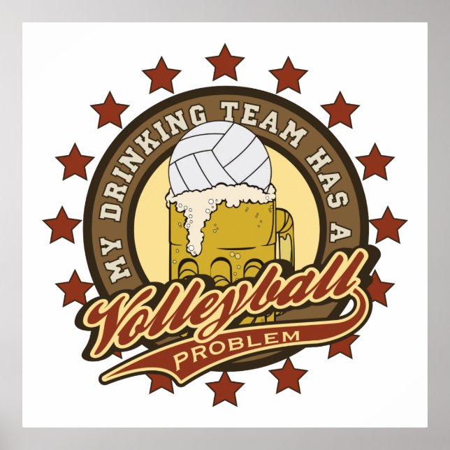 Volleyball Drinking Team Poster (Front)