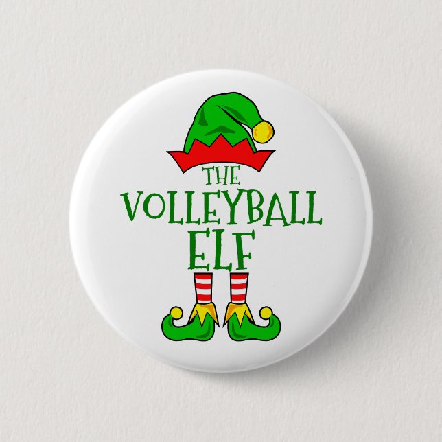 Volleyball Elf Button (Front)