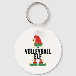 Volleyball Elf Family Christmas Matching Pyjamas X Key Ring
