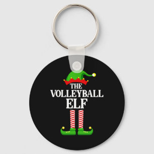 Volleyball Elf Family Matching Group Funny Christm Key Ring