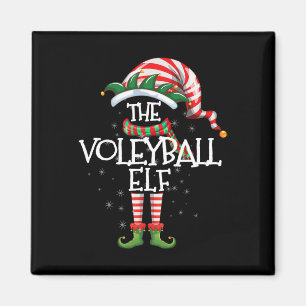 Volleyball Elf Matching Family Group Christmas Par Magnet