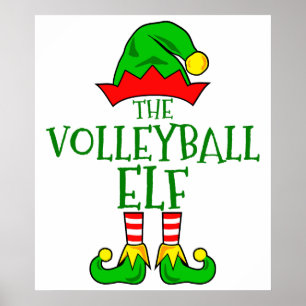 Volleyball Elf Poster