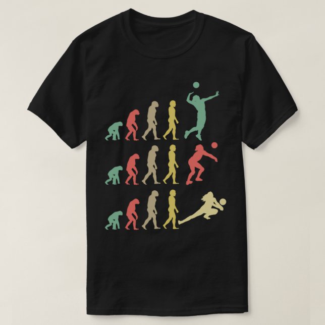 Volleyball evolution 7 T-Shirt (Design Front)