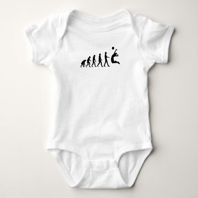 Volleyball Evolution Baby Bodysuit (Front)