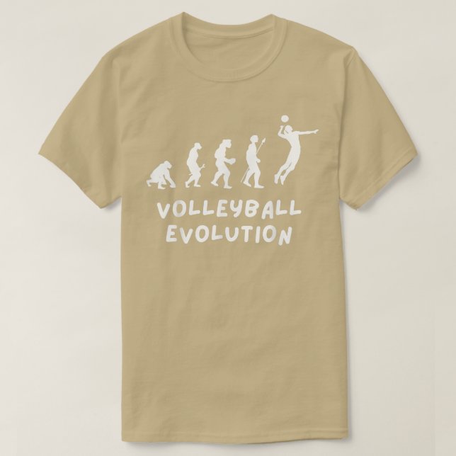 Volleyball Evolution Funny  T-Shirt (Design Front)
