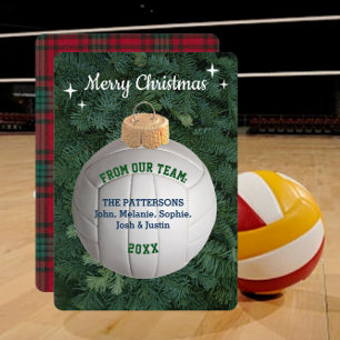Volleyball Fan Custom Ornament Christmas Card