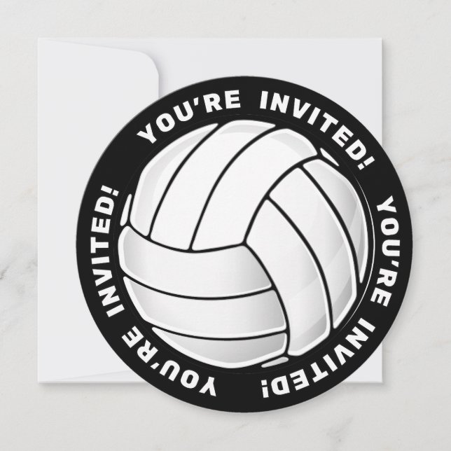 Volleyball Fan Invitation (Front)