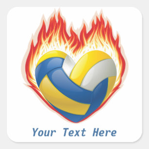 Volleyball FIre (customisable) Stickers