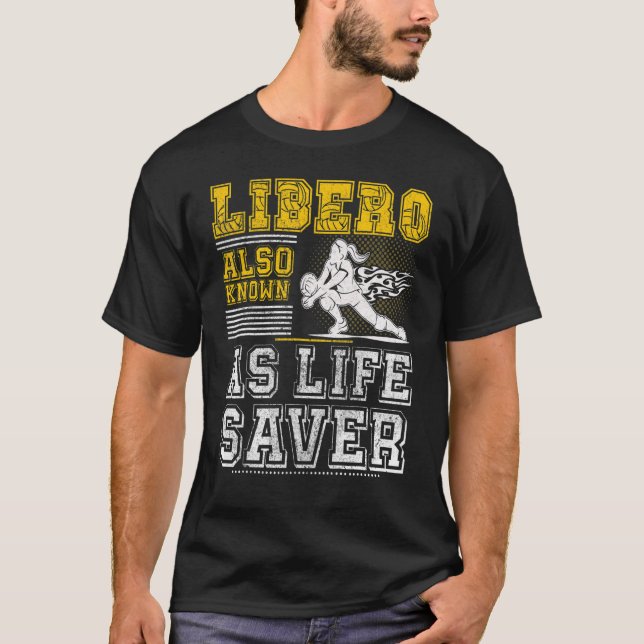 Volleyball For Men And Women Libero Also Known As  T-Shirt (Front)