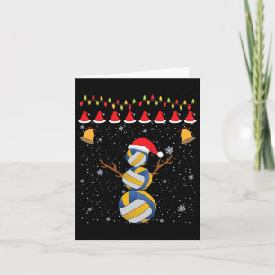 Volleyball Funny Snowman Christmas Ornament Xmas K Card