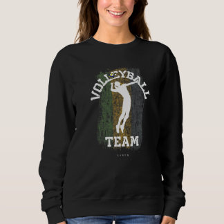 Volleyball Gabon Flag Girls Volleyball Women Sweatshirt