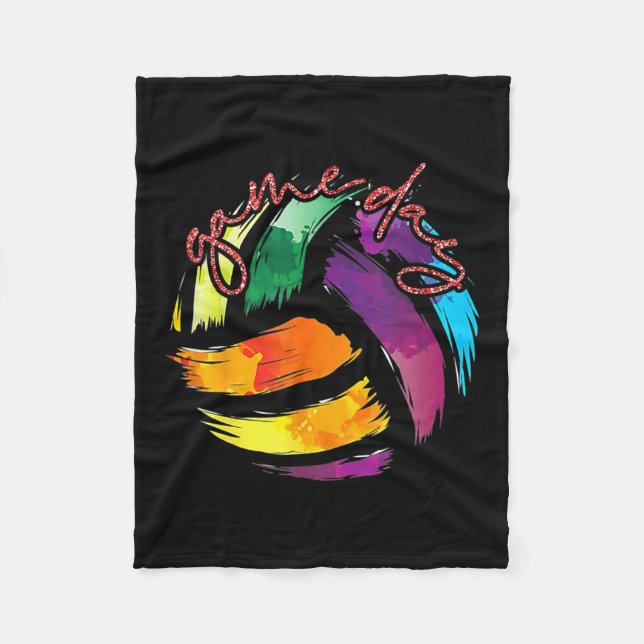 Volleyball Game Day s Gifts For Volleyball Lovers Fleece Blanket (Front)