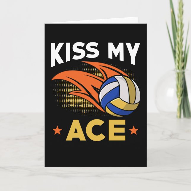 Volleyball Gift Kiss my Ace Card (Front)