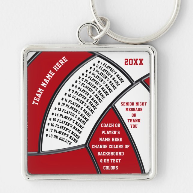 Volleyball Gifts for Seniors Volleyball Coach Gift Key Ring (Front)