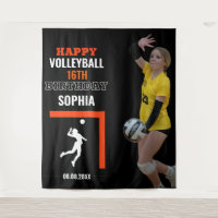 Volleyball Girl Birthday, Player Team Backdrops