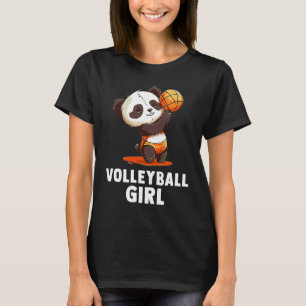 Volleyball Girl  Cute Baby Panda And Volleyball T-Shirt