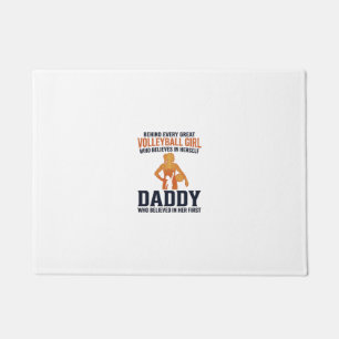 Volleyball Girl Daddy Vintage Engraving Shirt Desi Doormat