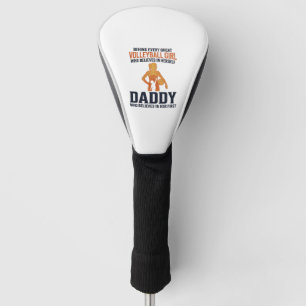 Volleyball Girl Daddy Vintage Engraving Shirt Desi Golf Head Cover