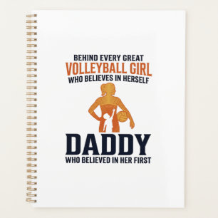 Volleyball Girl Daddy Vintage Engraving Shirt Desi Planner