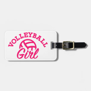 Volleyball girl luggage tag