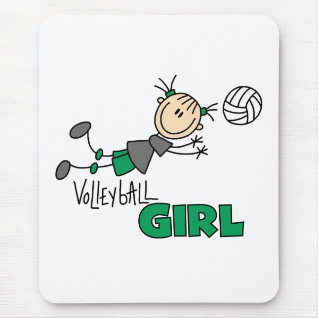 Volleyball Girl Mouse Pad (Front)