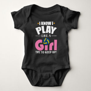 Volleyball girl - Play like a Girl Baby Bodysuit