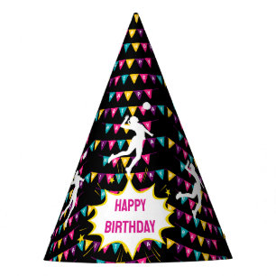 Volleyball Girl Player Birthday Party Hat