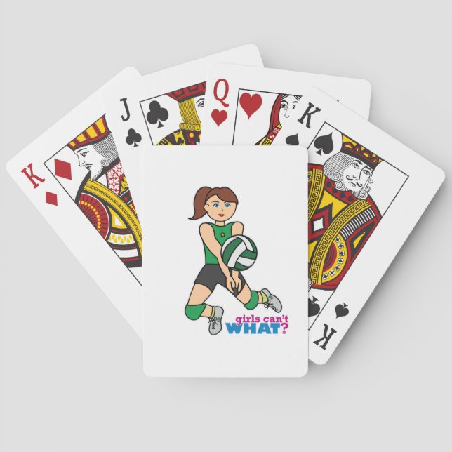 Volleyball Girl Playing Cards (Back)