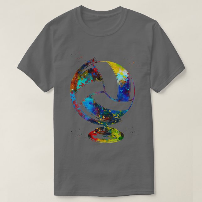 Volleyball Globe 1 T-Shirt (Design Front)