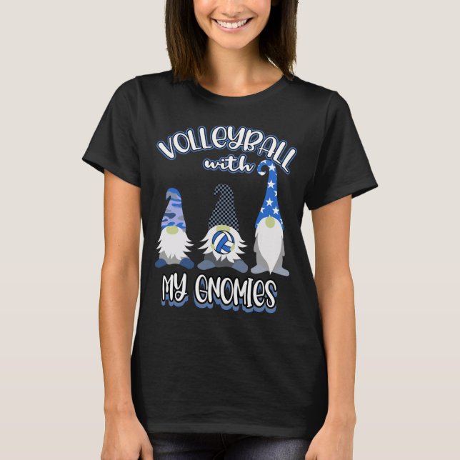 Volleyball Gnomes Player Great Practice T-Shirt (Front)