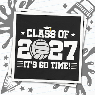 Volleyball Graduation Go Time Senior Class of 2027 Napkin