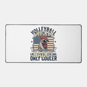 Volleyball Grandad Vintage Funny Shirt Design_1 Desk Mat