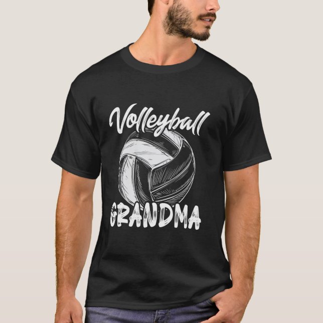Volleyball Grandma For Women Family Matching Playe T-Shirt (Front)