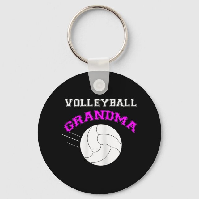 Volleyball Grandma  Support Key Ring (Front)