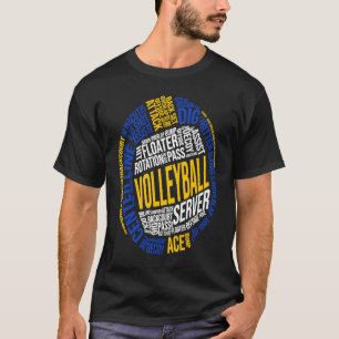 Volleyball Heart Sports Athlete Player Coaches T-Shirt