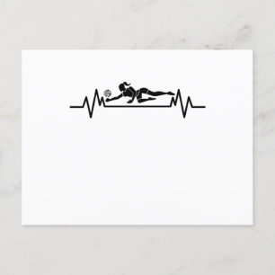 Volleyball Heartbeat Funny Volleyball Sport Gift Postcard