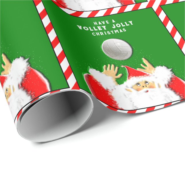 Volleyball Holiday Gift Wrapping Paper (Roll Corner)