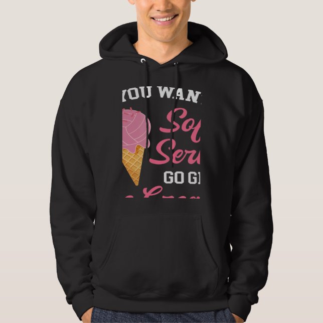 Volleyball If You Want A Soft Serve Ice Cream Men  Hoodie (Front)