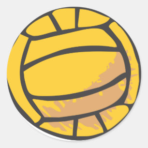 Volleyball in Hand-drawn Style Classic Round Sticker