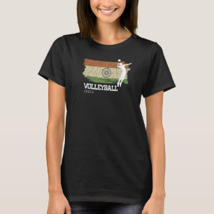 Volleyball India Flag Girls Volleyball Women T-Shirt