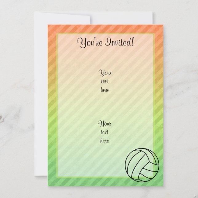 Volleyball; Invitation (Front)
