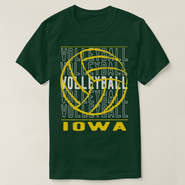 Volleyball Iowa T-Shirt (Design Front)