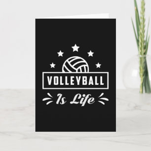 Volleyball Is Life Sports Beach Volleyball Player Card
