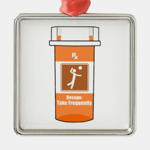 Volleyball Is My Drug Metal Tree Decoration