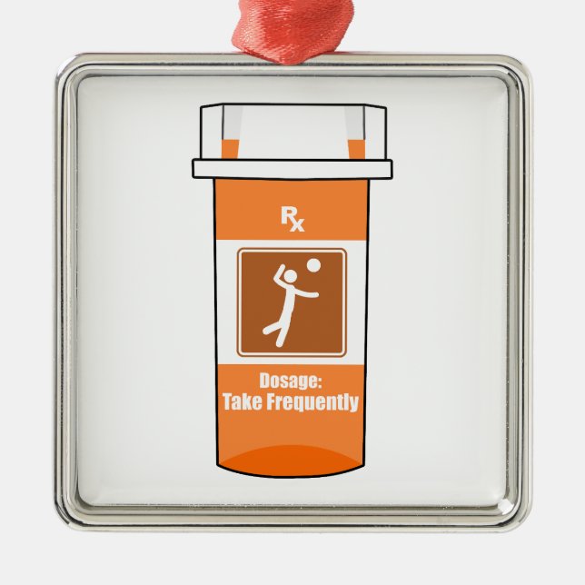 Volleyball Is My Drug Metal Tree Decoration (Front)