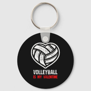 Volleyball Is My Valentine Gift Key Ring