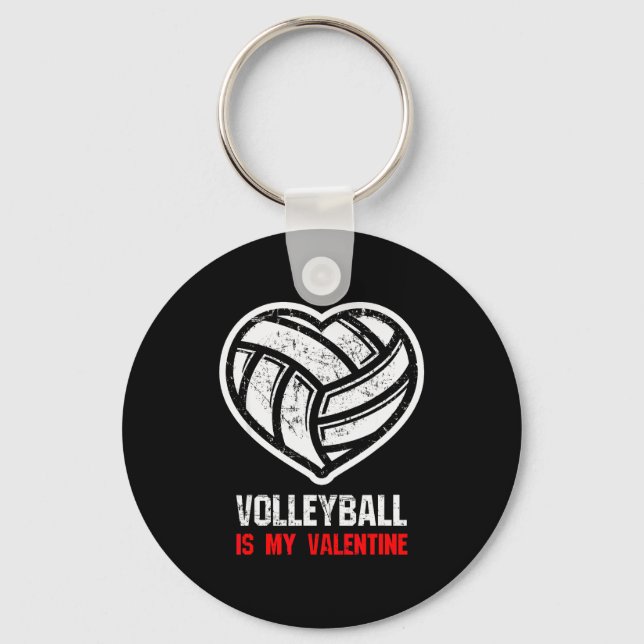 Volleyball Is My Valentine Gift  Key Ring (Front)