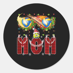 Volleyball Is My Valentines Funny Xmas Volleyball  Classic Round Sticker